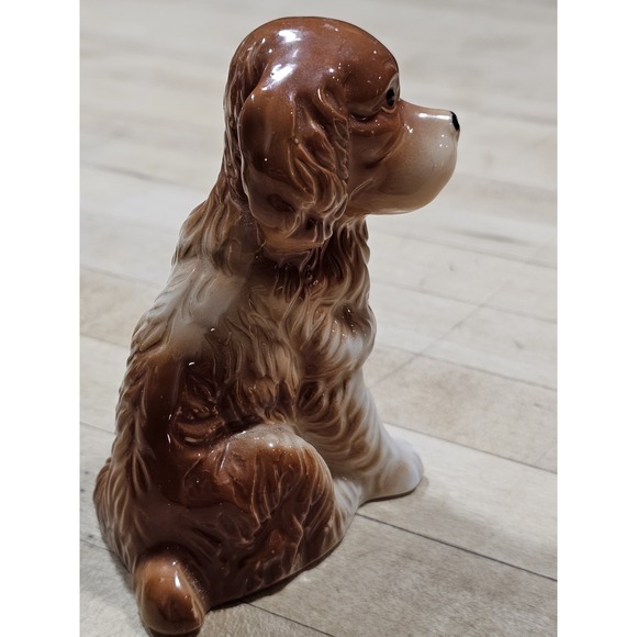 Vintage BONE CHINA BROWN DOG SPANIEL FIGURINE DEPT 20 4 IN - Picture 6 of 8